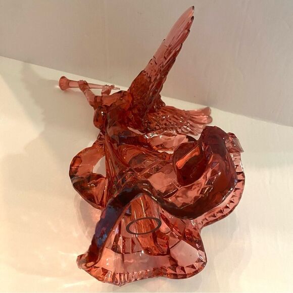 Cranberry Colored Lucite Angel - Picture 6 of 6